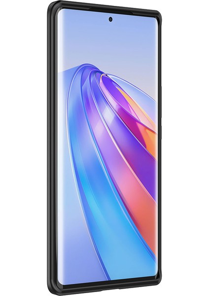 Kilifolsun - Huawei Honor x 9A Uyumlu Kılıf Deri Görünümlü Auto Focus Karbon Niss Silikon Kapak