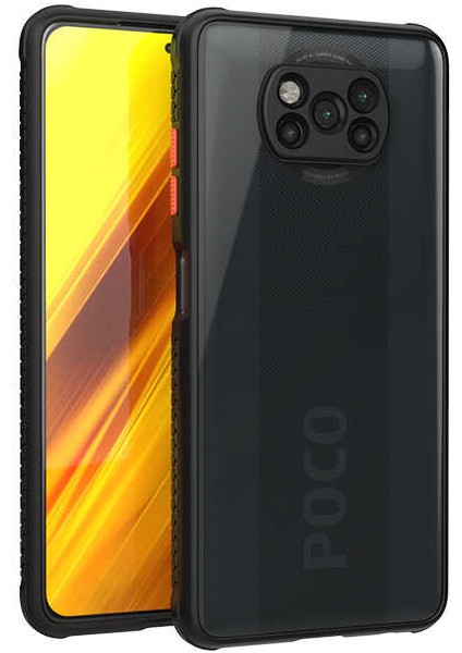 Kilifolsun - Xiaomi Poco X3 / Poco X3 Nfc / Poco X3 Pro Uyumlu Kılıf ​​kenarları Tırtıklı Renkli Düğmeli Kaff Kapak