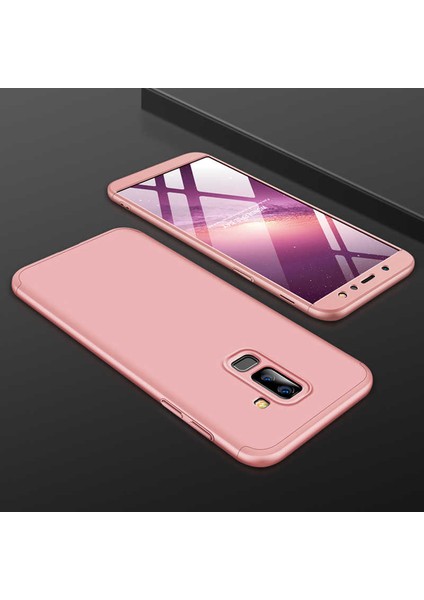 - Galaxy A6 Plus 2018 Uyumlu Kılıf 3 Parçalı Parmak Izi Yapmayan Sert Ays Kapak