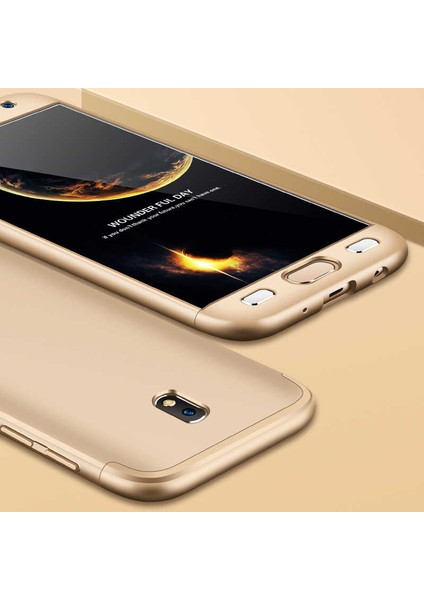 - Galaxy J5 Pro Uyumlu Kılıf 3 Parçalı Parmak Izi Yapmayan Sert Ays Kapak