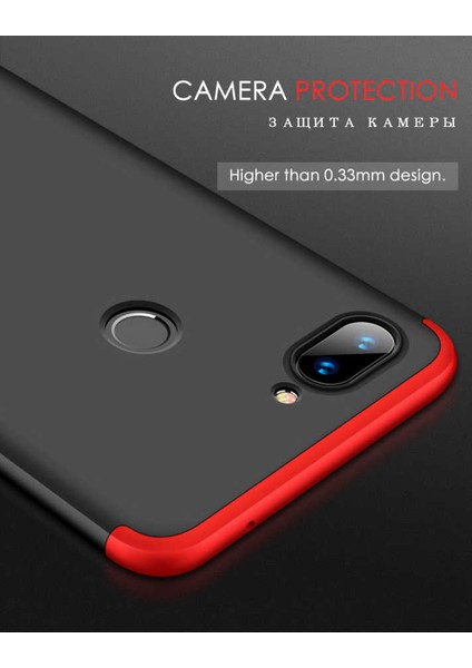 - Xiaomi Mi 8 Lite Uyumlu Kılıf 3 Parçalı Parmak Izi Yapmayan Sert Ays Kapak