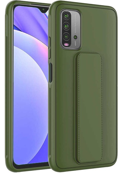 - Xiaomi Redmi 9t Uyumlu Kılıf Mat Koruyucu El Tutacaklı Stand Olabilen Qstand Kapak