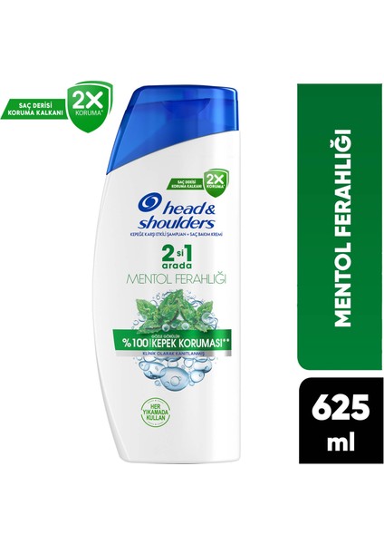 Head & Shoulders Mentol Ferahlığı 2si1 Arada Kepeğe Karşı Etkili Şampuan 625 ML