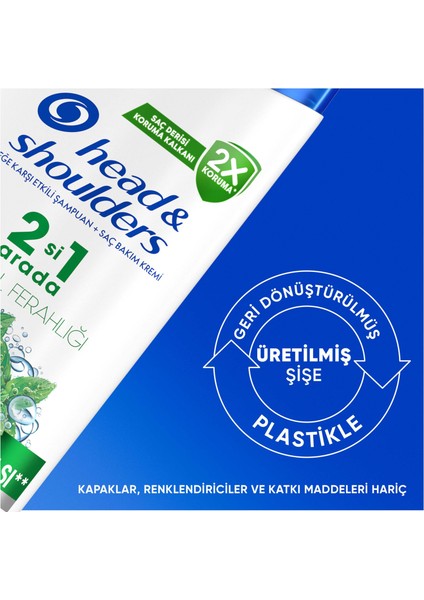 Head & Shoulders Mentol Ferahlığı 2si1 Arada Kepeğe Karşı Etkili Şampuan 625 ML