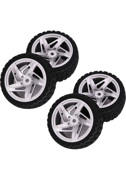 4 Adet Uzaktan Kumanda Lastiği 1/10 Uzaktan Kumanda Araba Off-Road Araç Tırmanma Araba Dış Lastik Metal Tekerlek Aksesuarları 62MM (Yurt Dışından)