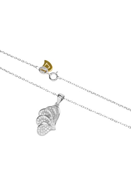 Diamond Seri Işıltılı Melek Kanadı Kadın Gümüş Kolye modelleri