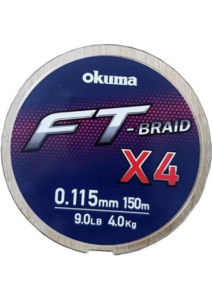 Ft-*4 Braided Line 150MT Grey Örgü Ip