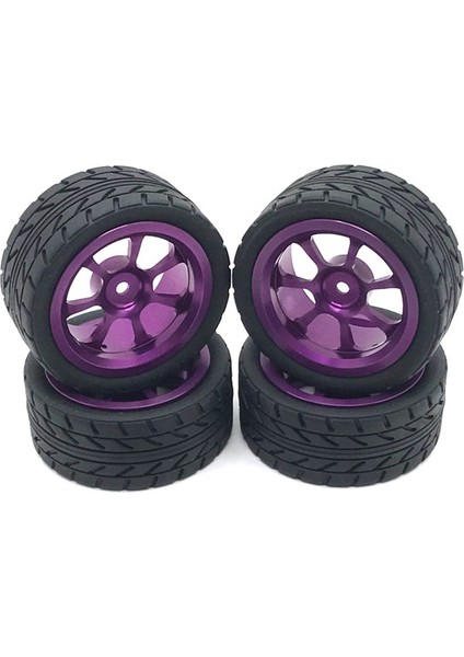 65MM Metal Jant + Yüksek Kavrama Kauçuk Lastikler Lastikler 144001 A959 A959-B 124019 124018 Rc Araba Parçaları, Mor (Yurt Dışından)
