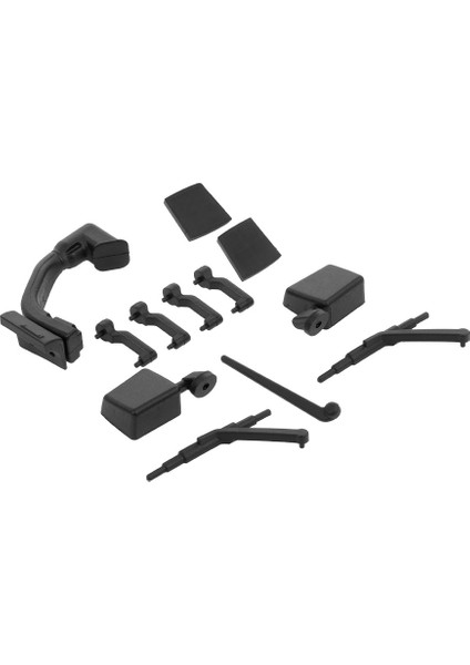 Boru Kapı Tokmağı Egzoz Kanat Ayna Silecek Seti 313MM Redcat Eksenel SCX10 D90 Rc Paletli Parçaları (Yurt Dışından)