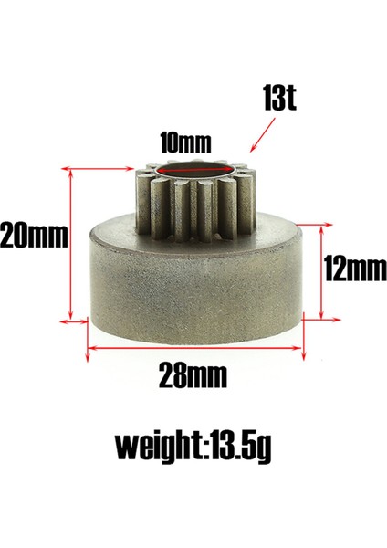 2x Rc Araba 13 T Debriyaj Çan Dişli Metal 1:8 Rc Araba Eksenel Redcat Yüksek Hız (Yurt Dışından) fiyatları