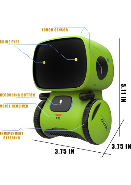 Akıllı Robot, Ses Kontrolü ve Iletişim Algısı, Dans ve Şarkı Söyleme ve Yürüme, Kaydedici ile Çocuk Akıllı Robot Oyuncaklar (Yurt Dışından)