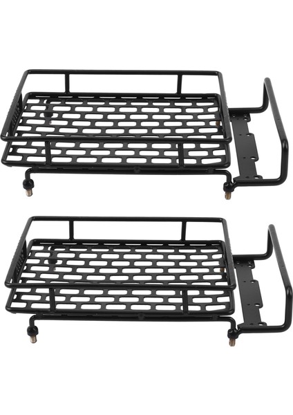 2x Çatı Bagaj Rafı LED Işık Çubuğu Wrangler CC01 Eksenel SCX10 Alüminyum Alaşımlı Bagaj Rafı Araba Tavan Portbagajı (Yurt Dışından)