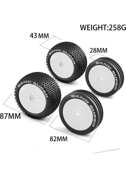 82 ve 87MM 1/10 2WD Rc Off-Road Araba Lastiği Tekerlek Xb2 Serpent Srx2 Srx4 Bandit Tekno EB410 DT02 (Yurt Dışından)