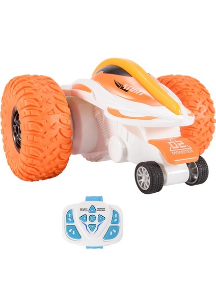 2.4g Rc Dublör Araba Üç Tekerlekli Dönen Dublör Araba Kablosuz Izle Uzaktan Kumanda Haddeleme Araba Modeli Çocuk Elektrikli Oyuncak Hediye-Turuncu (Yurt Dışından)
