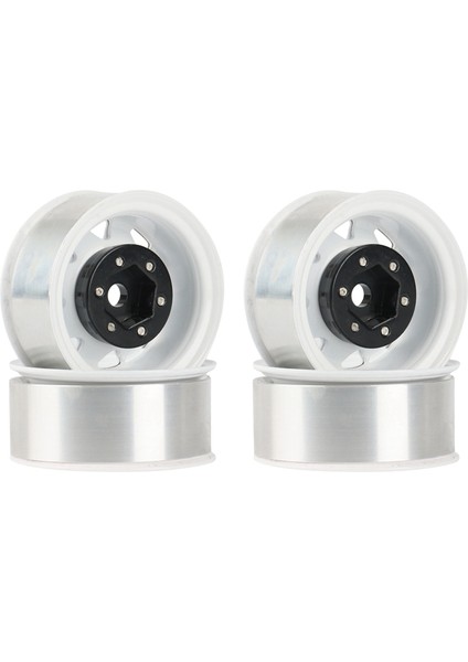 4 Adet 1.55 Metal Beadlock Jant Lastikleri Seti 1/10 Rc Paletli Araba Eksenel Jr D90 CC01 LC70, 1 Beyaz (Yurt Dışından)