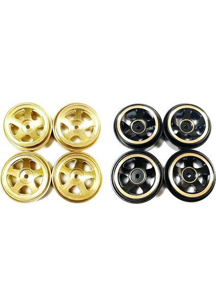 4 Adet Pirinç 1.0 Beadlock Jant Tekerlek Göbeği Karşı Ağırlık Eksenel SCX24 1/24 Rc Paletli Araba Yükseltme Parçaları, Sarı (Yurt Dışından)