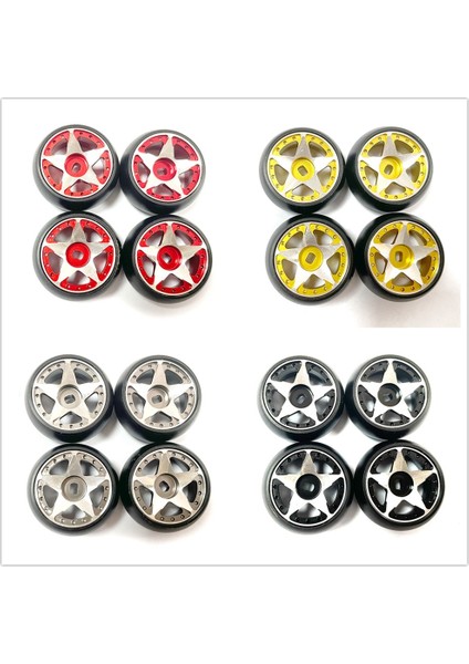 Sert Plastik Drift Lastik Lastik Metal Jant ile 284131 K969 K989 Mini-Z 1/28 Rc Araba Yükseltme Parçaları, 4 (Yurt Dışından)