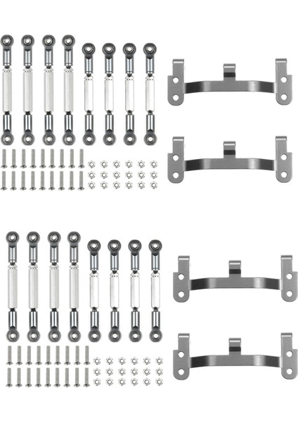 2 Takım Yükseltme Metal Çekme Çubuğu Bağlantı Çubuğu Taban Braketi B1 B14 B24 C14 C24 1/16 Titanyum (Yurt Dışından)