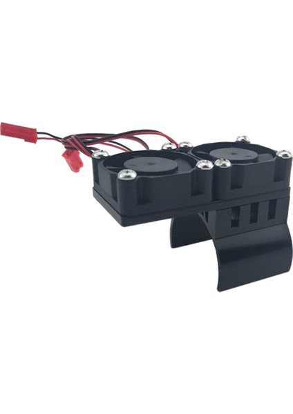 1/10 Redcat Wltoy Rc Araba 540/550 3650 3660 Fırçalanmış Fırçasız Motor Siyah Için Iki Soğutma Fanı ile Motor Isı Emici (Yurt Dışından)