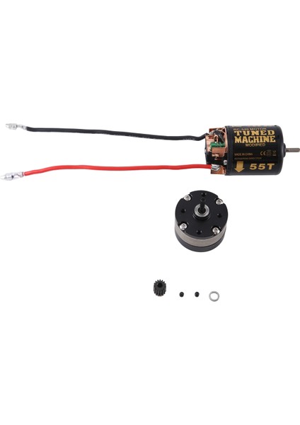 Rcxaz 540 Fırçalı Motor ve 1: 4.2 Oranı Düşürücü Planet Şanzıman 1/10 Rc Paletli Araba Eksenel SCX10 Traxxas Trx4, 55 T (Yurt Dışından)
