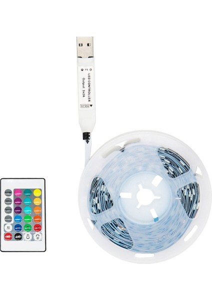 LED Işık Şeritleri USB Kızılötesi Kontrol Rgb SMD2835 DC5V Esnek Lamba Bant Diyot Tv Arka Plan Aydınlatma, 1m (Yurt Dışından)