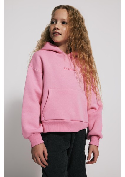 (Kids) Oversize Fit Kanguru Cep Çocuk Sweatshirt