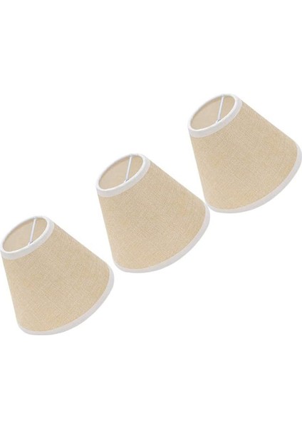 3 Adet Abajur Keten Kumaş Lamba Kapağı Avizeler Işıklar Masa Zemin Duvar Lambaları Tavan Lambası Değiştirme, Haki (Yurt Dışından) fiyatları