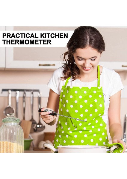 Mutfak Gıda Termometresi Su Geçirmez Dijital Anında Okunan Et Termometresi, Mum, Süt, Kızartma, Kızartma Için Uzun Problu (Yurt Dışından) modelleri