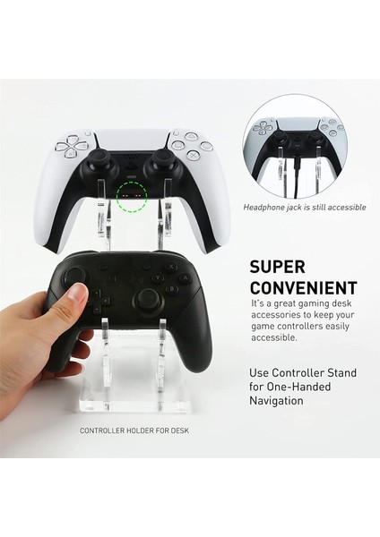 Çift Katmanlı Oyun Denetleyicisi Tutucu Akrilik Gamepad Ekran Desteği Anahtar Pro//joystick Raf Standı (Yurt Dışından)