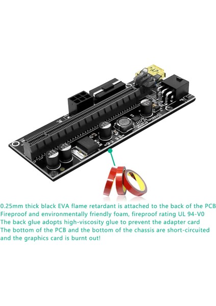 Yeni Sürüm 009S Artı Pcı-E 1x Ila 16X Usb3.0 60 cm Sata3.0 Grafik Yükseltici Kartı Btc Madenci Için Mavi Flaş LED ile (5 Adet) (Yurt Dışından)