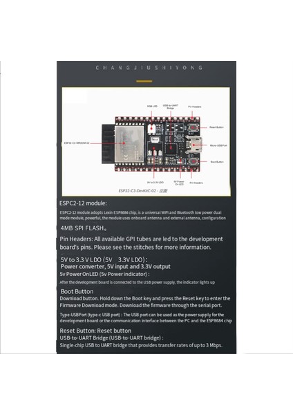 ESP8684 Geliştirme Kartı Type-C USB ESP32-C2 Espc2-12 Devkit Seri CH340 Wifi+Bluetooth Çift Çekirdekli Modül (Yurt Dışından)
