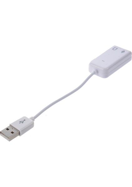 3.5mm Mikrofon Kulaklık Soketi USB 2.0 Ses Kartı Hoparlör Ses Adaptörü Beyaz (Yurt Dışından) modelleri