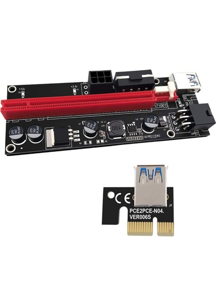 Pci-E Yükseltici Kart Ekspres Kablosu 1x - 16X Grafik Uzatma Kablosu 60CM USB 3.0 Uzatma Kablosu (Siyah Çizgi) (Yurt Dışından)