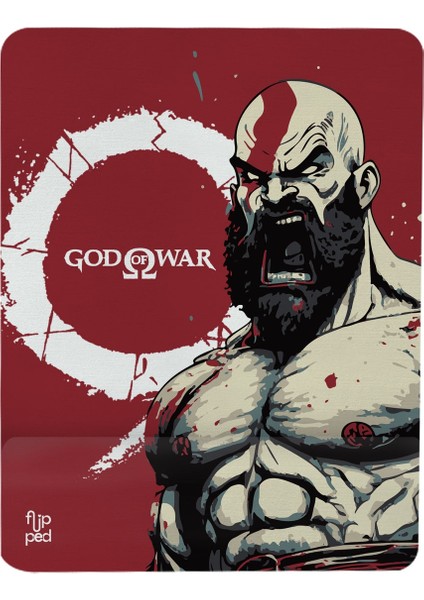 God Of War Bilek Destekli Mousepad Kupa Bardak ve Ahşap Altlıklı Set