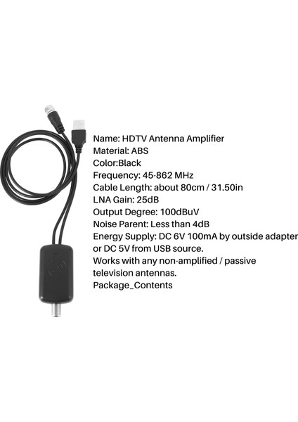 Hdtv Anten Amplifikatörü Sinyal Güçlendirici Tv Hdtv Anteni, USB Güç Kaynağı Kitleri ile (Yurt Dışından) indirimleri