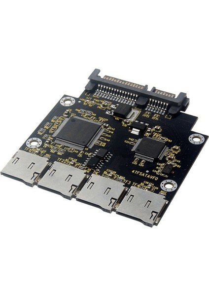 2,5 Inç 4 Tf - Sata Adaptör Kartı, Kendi Yapımı SSD Katı Hal Sürücüsü, Micro-Sd - Sata Grup Raıd Kartı Için (Yurt Dışından)