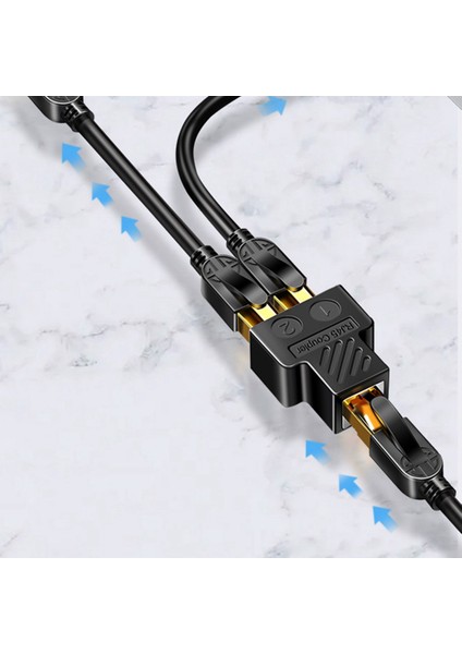 1 Ila 2 Yollu Ethernet Bağlantı Noktası Adaptörü Lan Ethernet Ağ Kablosu Ayırıcı Adaptör RJ45 Dişi Ayırıcı Soketli Konnektör (Yurt Dışından)