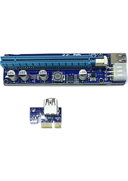 PCIE1X - 16X Genişletici Yükseltici Yükseltici Kart Adaptörü Sata 6pin Usb3.0 Kablosu (Yurt Dışından)