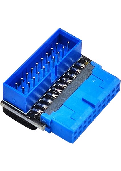 USB Başlık Adaptörü Usb3.2 Gen1 19PIN/20PIN Soket 90 Derece Direksiyon Dirsek Dönüştürücü Dıy Masaüstü Anakart B (Yurt Dışından)