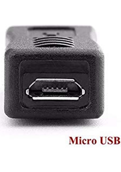 Mikro USB Erkek - Mini USB Dişi Adaptör T-Port Adaptörü Fiş Konnektör Adaptörü (Yurt Dışından)