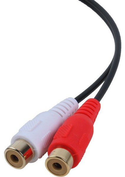 Altın Kaplama 3.5mm Jack Dişi 2 Dişi Jaklar Stereo Adaptör Ses Ayırıcı Rca (15CM) Siyah (Yurt Dışından)