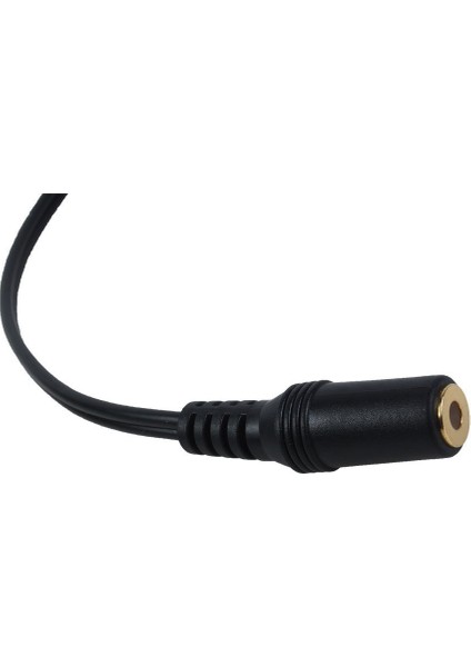 Altın Kaplama 3.5mm Jack Dişi 2 Dişi Jaklar Stereo Adaptör Ses Ayırıcı Rca (15CM) Siyah (Yurt Dışından)