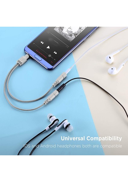 Örme 3,5 mm Ses Ayırıcı 3 Kutuplu Ayırıcı Kablo -Beyaz (Yurt Dışından) fırsatları