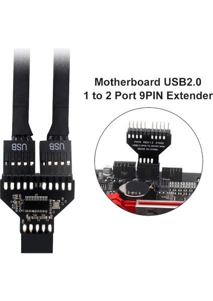 Usb2.0 9pin Usb3.0 19PIN Ön Panel Fiş Konnektörü Rgb Anakart Fan Kablosu Adaptörü (Yurt Dışından)