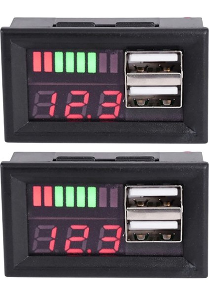 Araba USB 5V 2A Çıkışı Için 12V Dijital Voltmetre Gerilim Akü Paneli (Yurt Dışından)