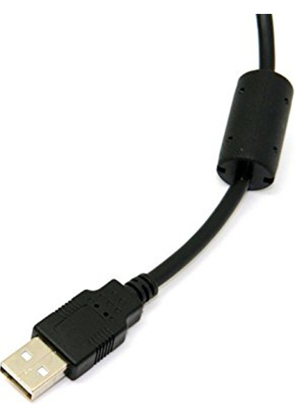 Mini USB B Tipi 5pin Erkek Sağ Açılı 90 Derece - Emı Ferrit Çekirdekli USB 2.0 Erkek Veri Kablosu 5 Metre (Yurt Dışından)