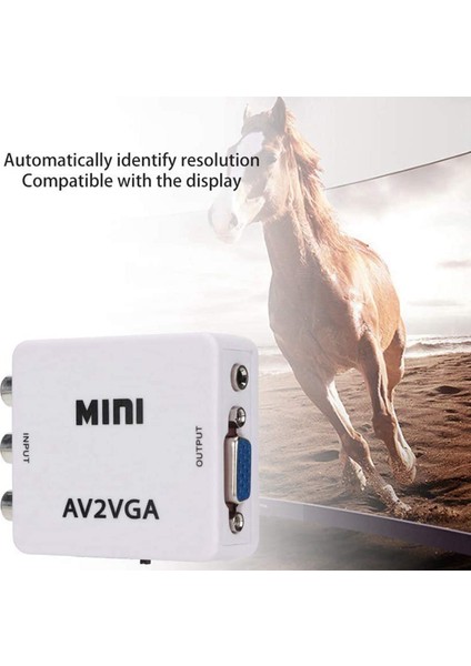 Av (Rca) - VGA Ses Video Dönüştürücü, Destek Çözünürlüğü 1080P /720P,3,5 mm Ses Ses Giriş Bağlantı Noktası Ile,stb Tv Pc Için (Yurt Dışından) fırsatları