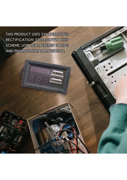 Araç Çıkışı 12.6V Pil Için Kırmızı LED Dijital Ekran Voltmetre (Yurt Dışından) fırsatları