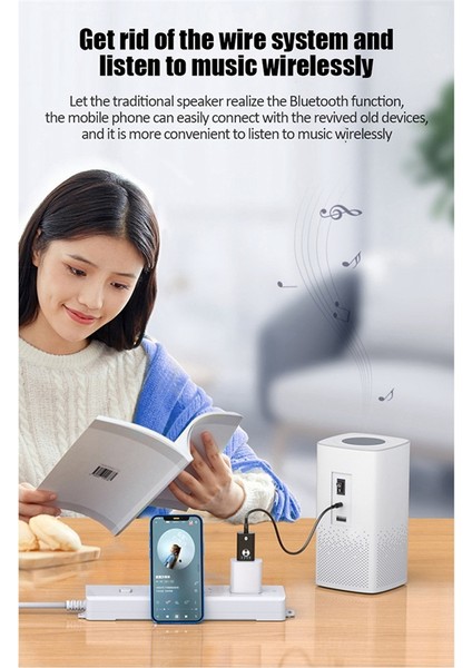 4'ü 1 Arada Kablosuz USB Bluetooth 5.0 Adaptörü 3,5 mm Jak Aux Bt Alıcısı (Yurt Dışından)