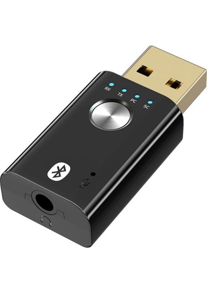 4'ü 1 Arada Kablosuz USB Bluetooth 5.0 Adaptörü 3,5 mm Jak Aux Bt Alıcısı (Yurt Dışından)